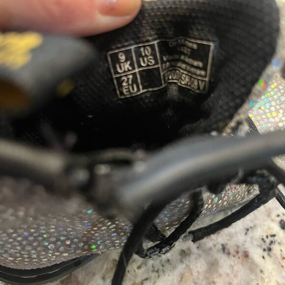 Vtg Y2K Doc Martens Rainbow Sparkly Metallic Lace Up Combat Girly Boots US 10 - Picture 7 of 8